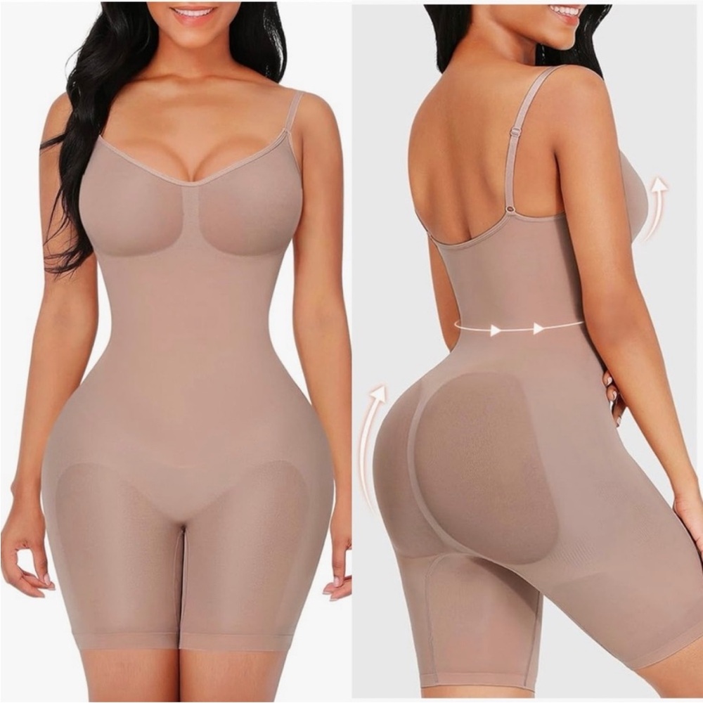 Seamless Brown Shapewear Bodysuit - Picture 14 of 16